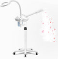 Professional Facial Steamer with 5X Magnifying Lamp,White | Ozone face steamer on wheels,deep cleansing and hydration