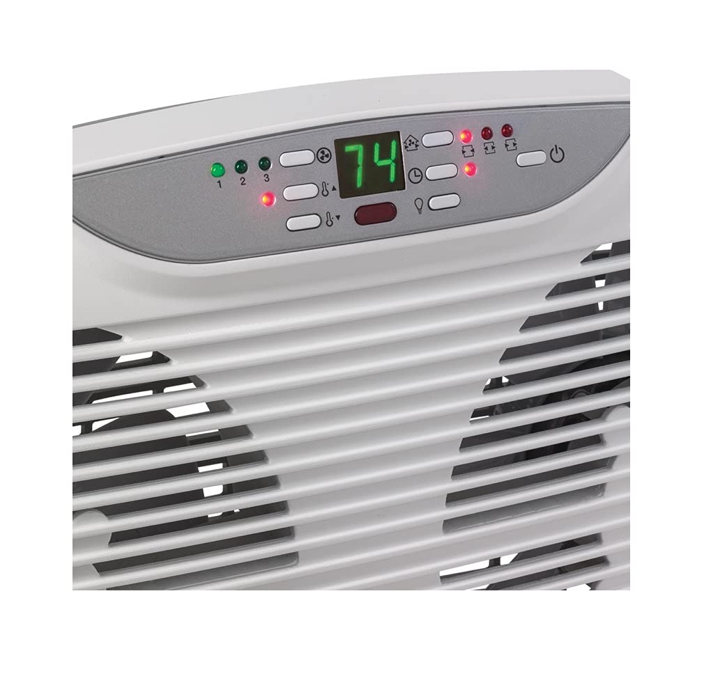 Electrically Reversible Twin Window Fan with Remote Control, W09550