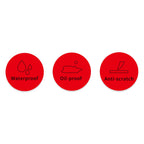 1.5 Inch Red Round Thermal Sticker Labels - Self-Adhesive Circle Direct Thermal Multi-Purpose Roll for DIY Logo