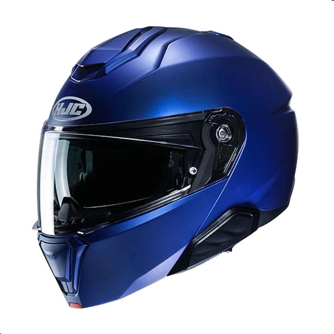 i91 Solid Modular Motorcycle Helmet with HJ-33 Pinlock Shield, DOT Approved (Semi Flat Metallic Blue, Medium)