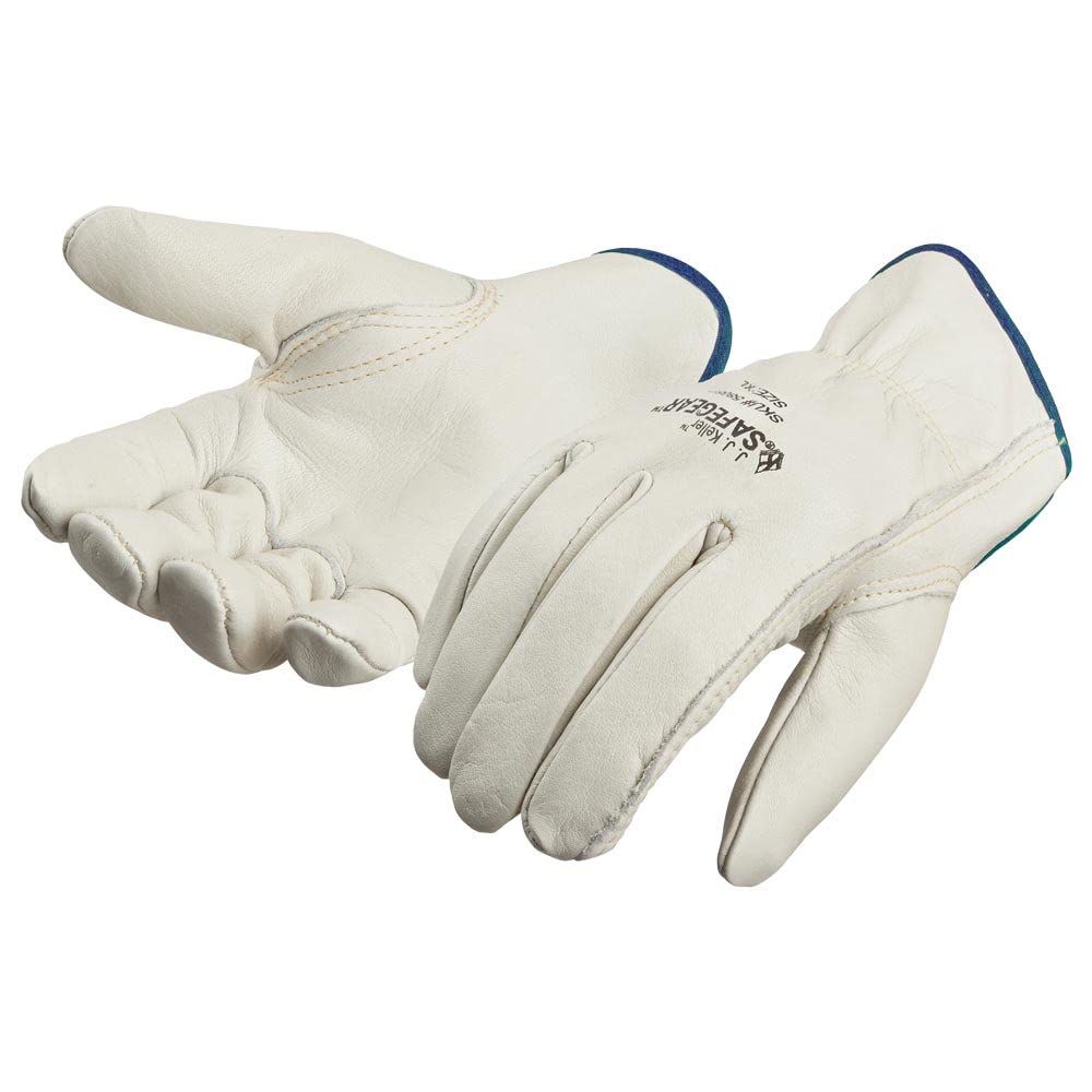 SAFEGEAR X-Large Cowhide Leather Work Gloves with Keystone Thumb, 3 Pack