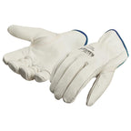 SAFEGEAR X-Large Cowhide Leather Work Gloves with Keystone Thumb, 3 Pack