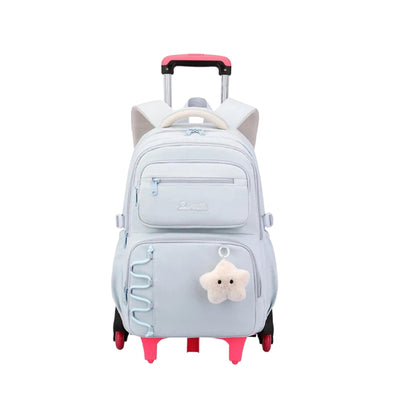 Girls Rolling Backpack for Kids School Bags with wheels for Middle Students Trolley Bookbag Kids Roller School