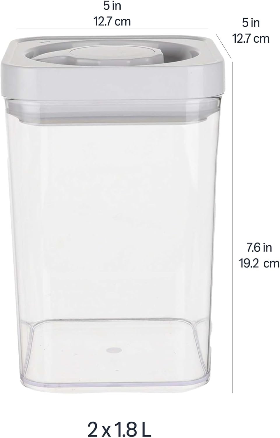 Airtight Food Storage Containers, BPA Free, Dishwasher Safe, with Twist/Turn Lids, for Kitchen Pantry Organization
