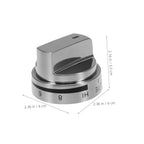 Gas Stove Oven Control Knob Replacement for Cooktops, Silver