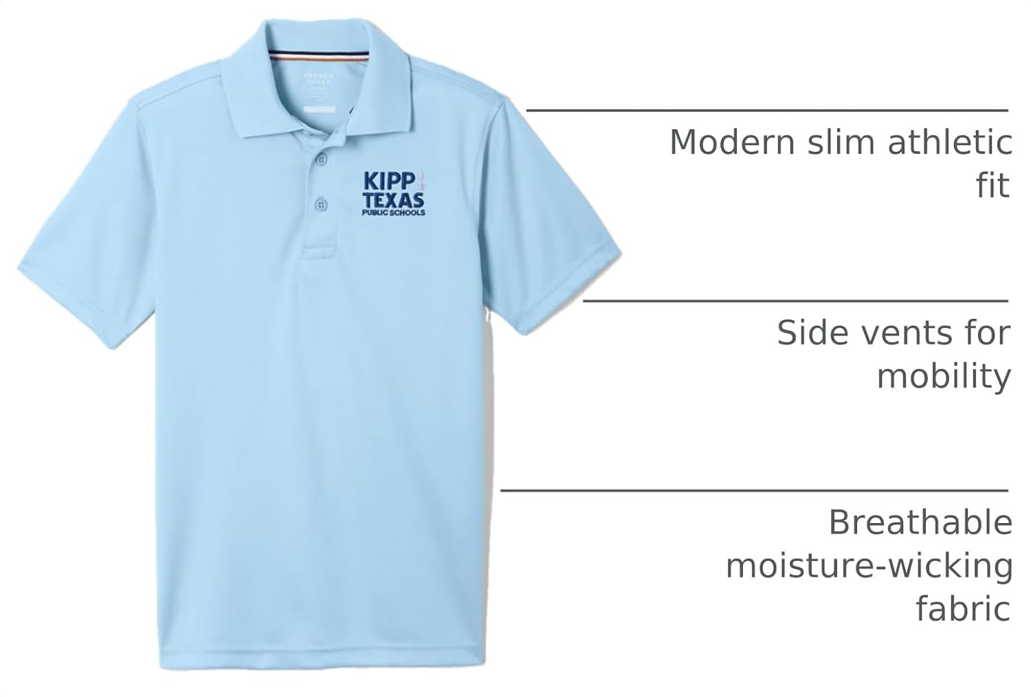 Kipp Texas Youth Short Sleeve Performance Polo Shirt