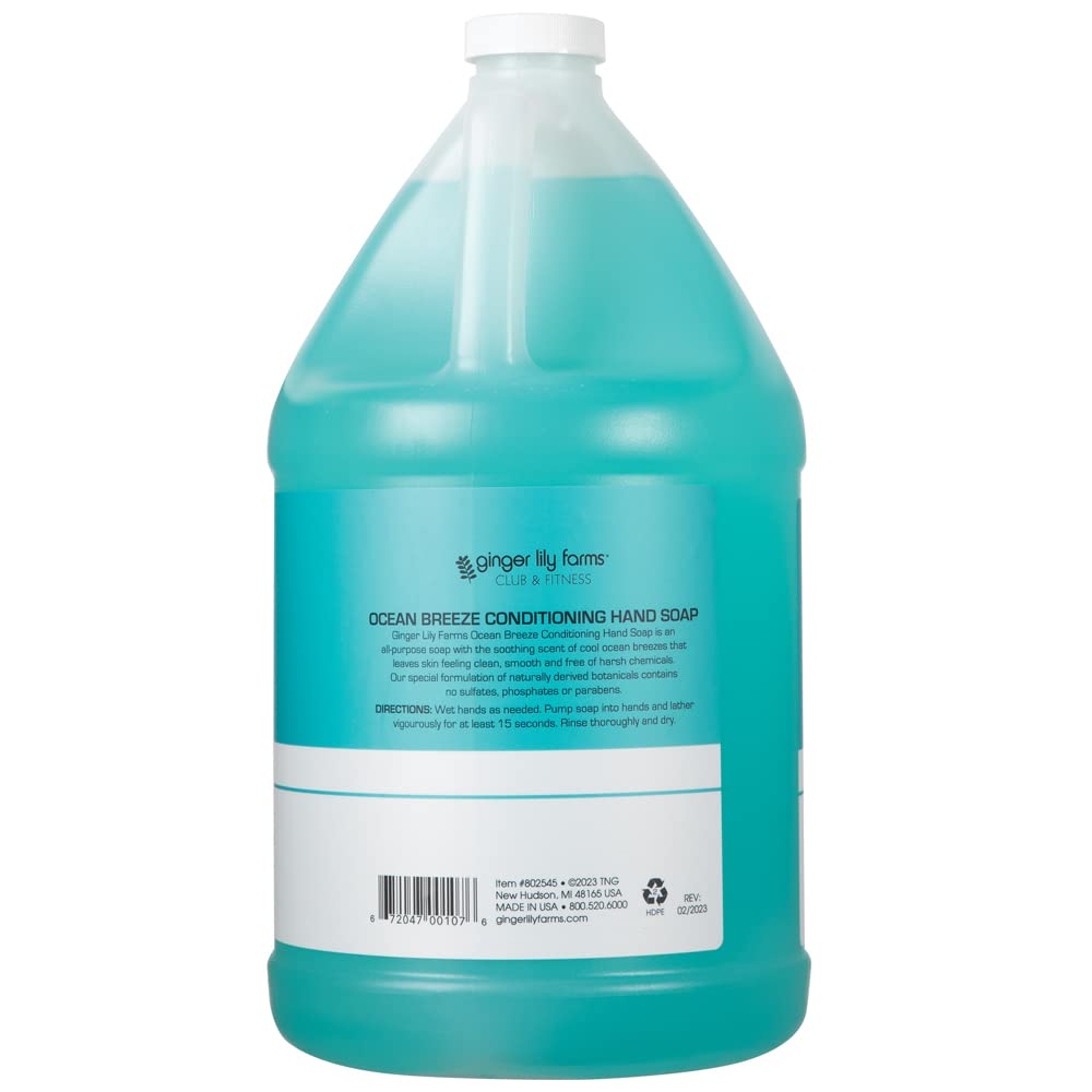 Club & Fitness Hand Soap, 128oz, Ocean Breeze