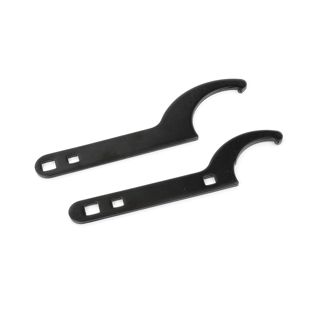 FAPO 2 Pcs Universal Coilover Shock Adjustment Tool, Steel Spanner Wrenches C-Shape Hook for Suspension Lowering Kits