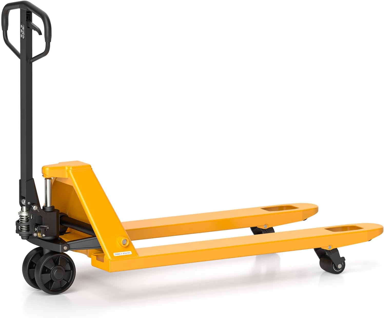 Manual Pallet Jack 5500 lbs Capacity, 21" x 48" Narrow Forks, Heavy Duty Hand Pallet Truck with Durable Nylon Wheels