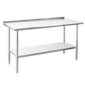 Hally Stainless Steel Table for Prep & Work 24" x 72" with Backsplash NSF