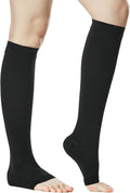 20-30 MmHg Medical Toeless Compression Socks for Women and Men,Legs Compression Sleeve Ankle Wide,Open Toe Stockings