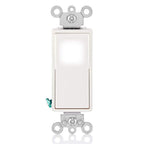 Leviton 15 Amp, 120/277 Volt, Decora LED Illuminated Rocker 4-Way AC Quiet Switch, Residential Grade, Grounding, L5614-2W, White