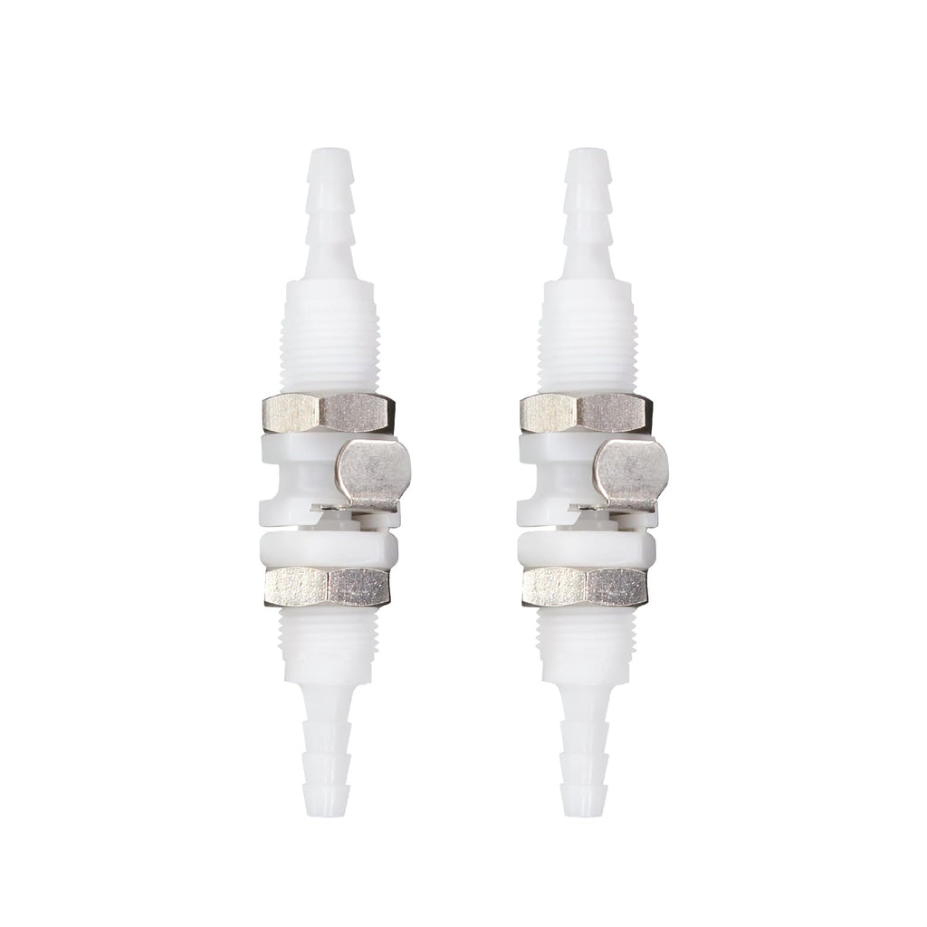 BBTUS 2Pcs 3/16" Plastic Panel Mounting Hose Barb Quick Connector Fittings