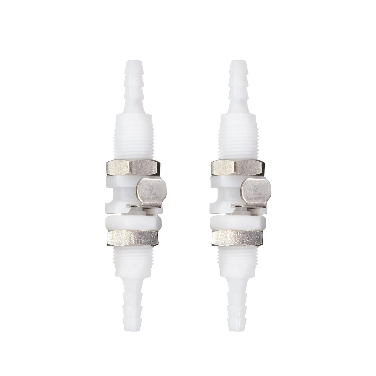 BBTUS 2Pcs 3/16" Plastic Panel Mounting Hose Barb Quick Connector Fittings