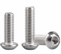 4Pcs M12-1.75x25mm Button Head Socket Cap Screws, Stainless Steel 18-8 (304), Bright Finish, Fully Threaded