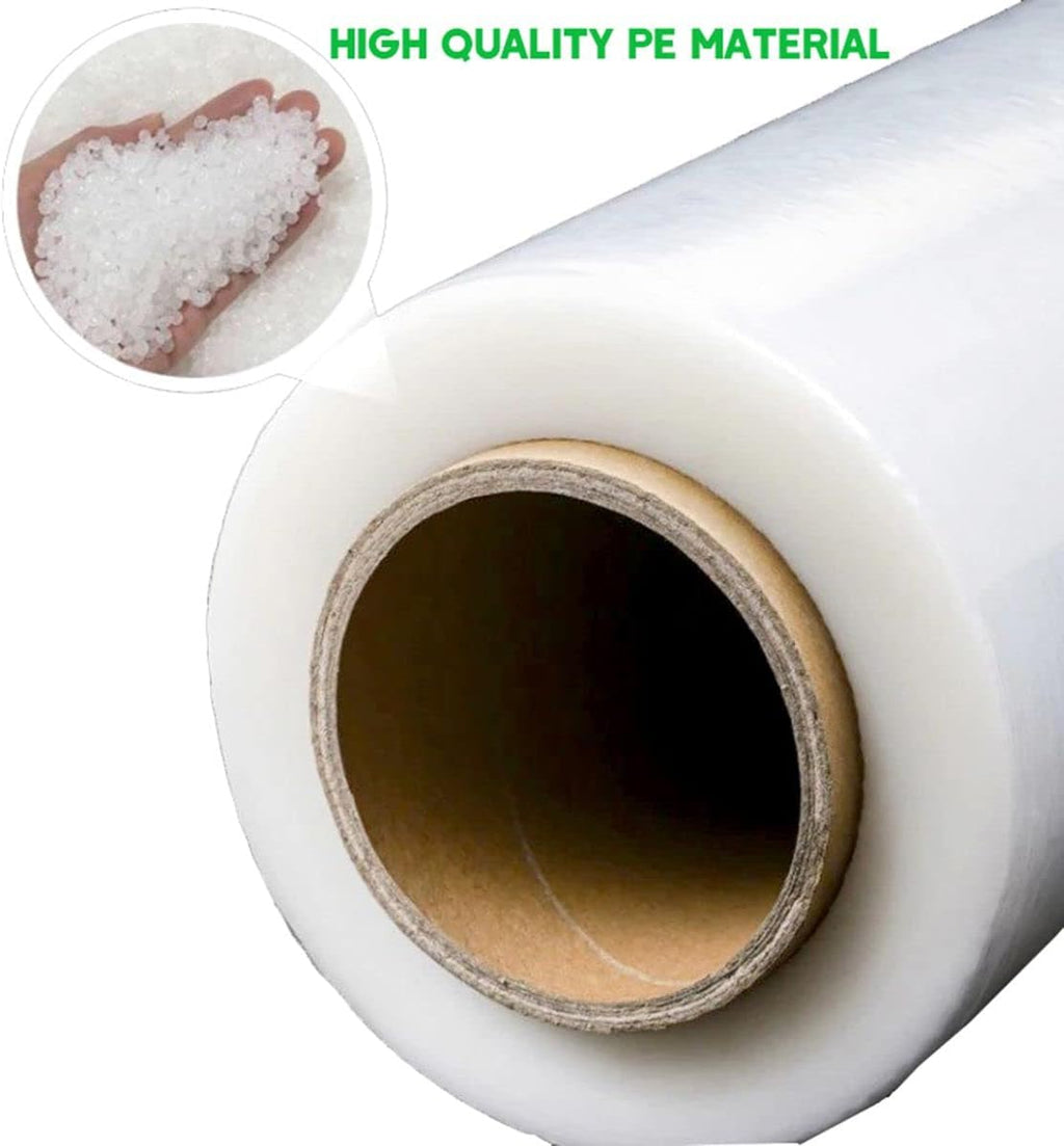 18" Stretch Wrap Film – 1200 ft, 80 Gauge Clear Plastic – Industrial Strength Shrink Wrap for Moving, Packing, Pallet