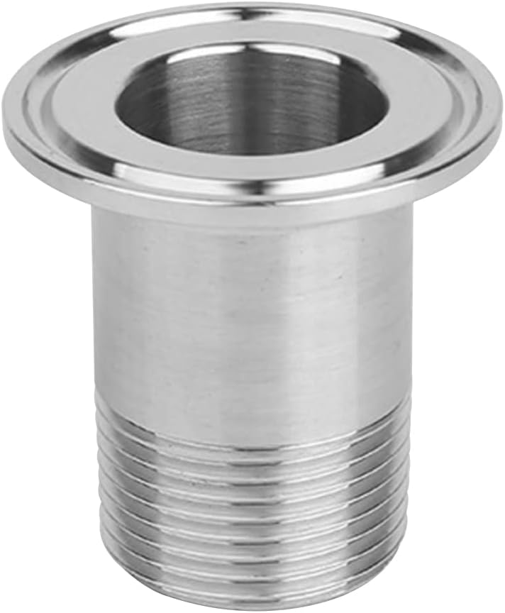 Sanitary Pipe Fitting 1" NPT Male Thread x 1.5" Tri Clamp 2Pcs