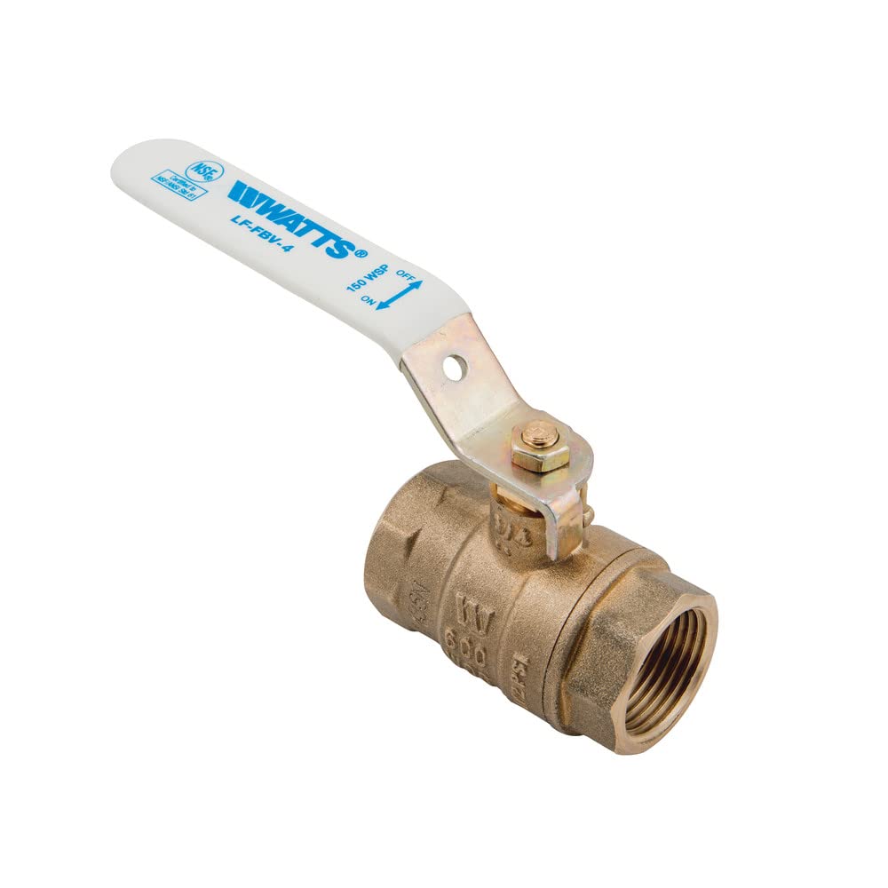 Watts 3/4" Lead-Free Brass Full Port Ball Valve Female Threaded 2-Piece