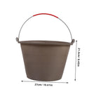 Sturdy Concrete Bucket Portable Empty Plastic Cement Pail Comfortable Handle