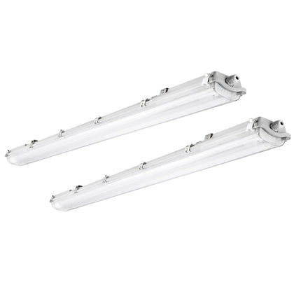 4Ft LED Vapor Tight Light Fixtures, 48W, 4200LM, 6500K Bright White, Clear Cover, IP65 Waterproof Vapor Proof Lights