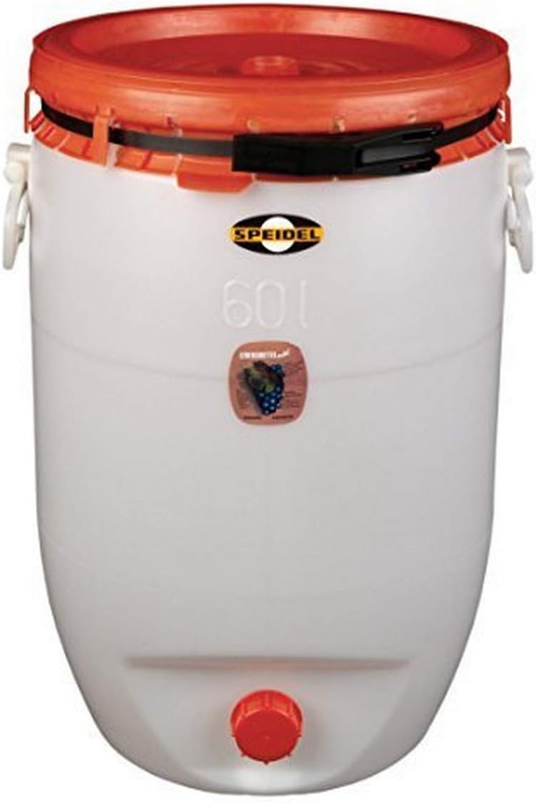 Plastic Fermenter-60L (15.9 gal), 60L, White, (21007)