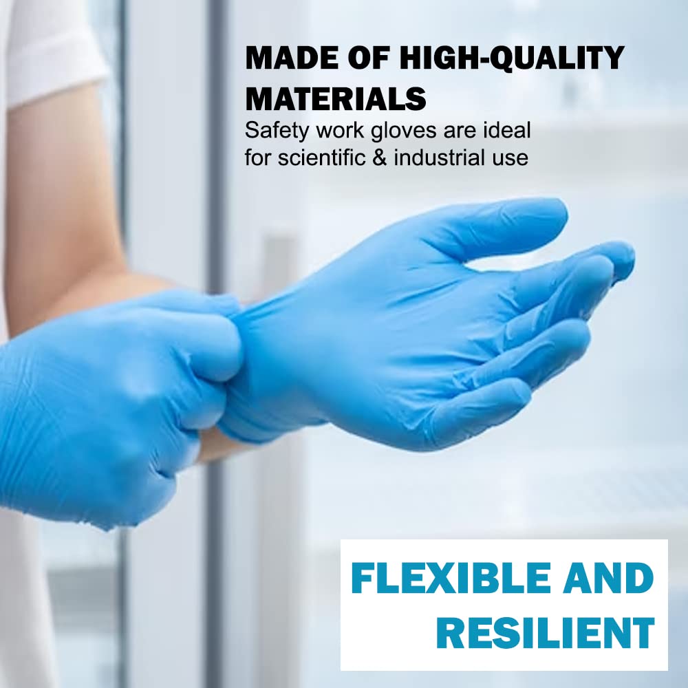 Basic Synmax Vinyl Exam Gloves Disposable Exam Gloves, 4 Mil, Blue, Latex & Powder Free, BMPF-3002