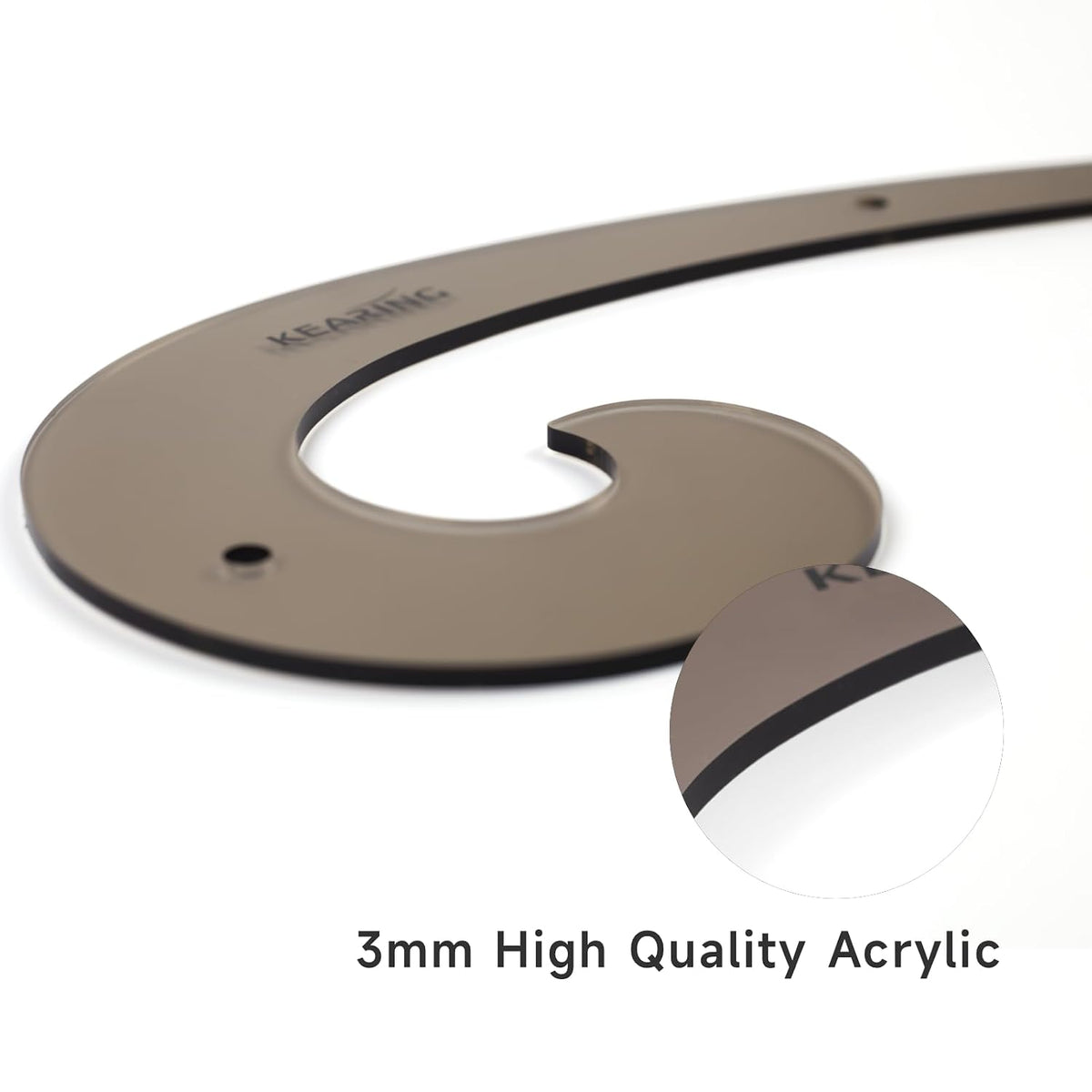 9"(23CM) Classic Acrylic French Curve Ruler Vary Form Curve Clear Hip Measuring Curve Ruler for Sewing Fashion