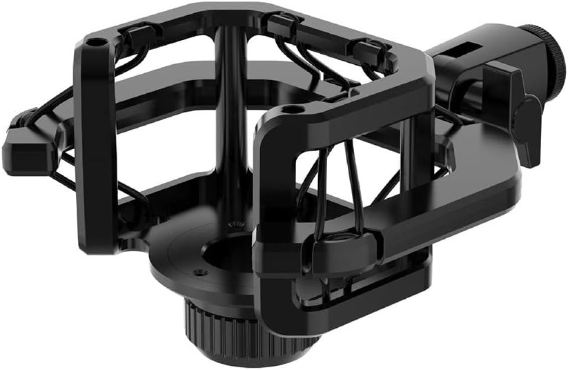 Universal Microphone Shock Mount, Anti Vibration Shock Mount with Filter Screen for Microphones Diameter 21-62mm