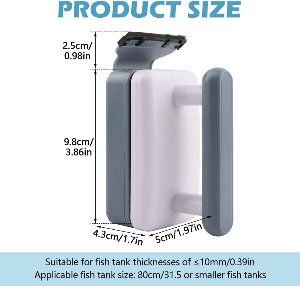 Aquarium Magnetic Glass Cleaner, Double-Side Algae Scraper