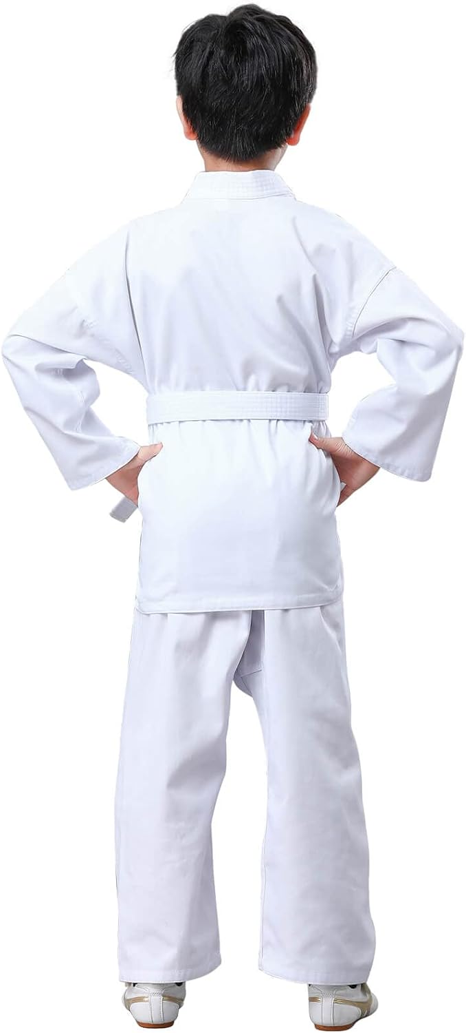 Karate Gi, Lightweight Karate Uniform for Kids and Adults, Martial Arts Training Suit with Free Belt