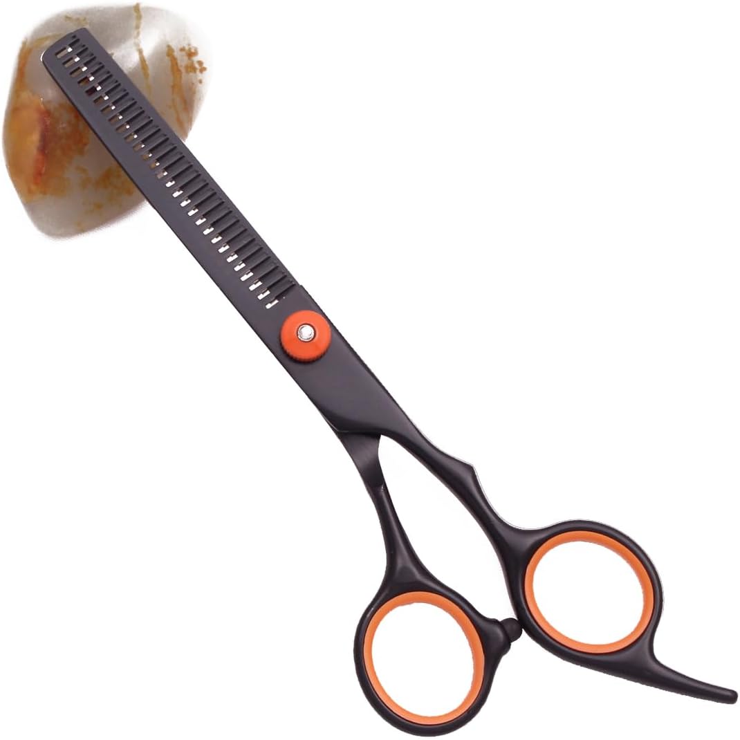 6" Professional Hair Cutting & Thinning Shears Set with Straight Razor | All-in-One Complete Scissors Kit with Hair