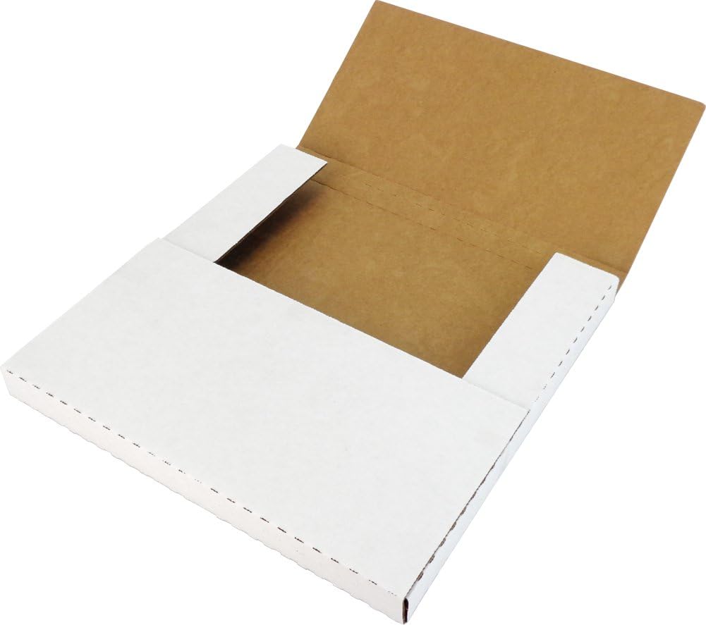(25) White Vinyl Record LP Shipping Mailer Boxes - Holds 1 to 3 12" Records - Adjustable Height - STRONG 32 ECT