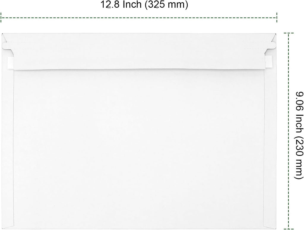 150 PCS 9 x 12 Inches White Cardboard Rigid Mailers, Self Seal Photo Document Mailers,Rigid Paperboard Envelopes for