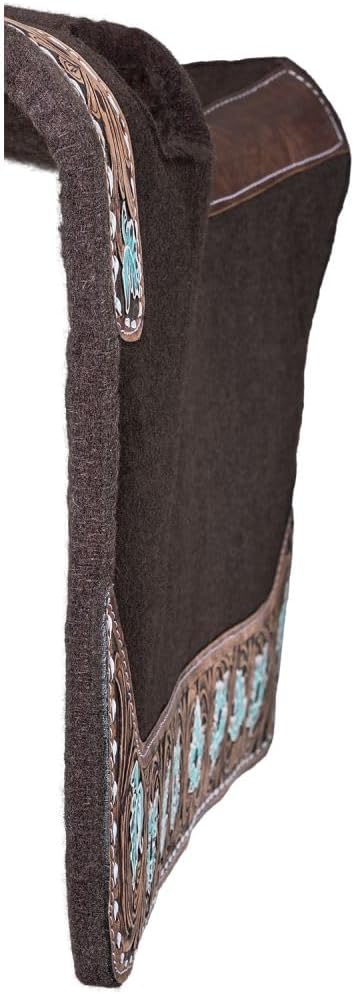 Floral Tooled Felt Saddle Pad
