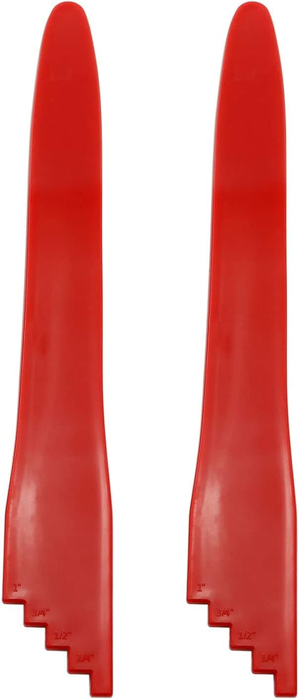 2pcs Canning Bubble Popper Bubble Remover Bubble Measurer Canning Supplies 22.5x3cm for Canning Food, Red