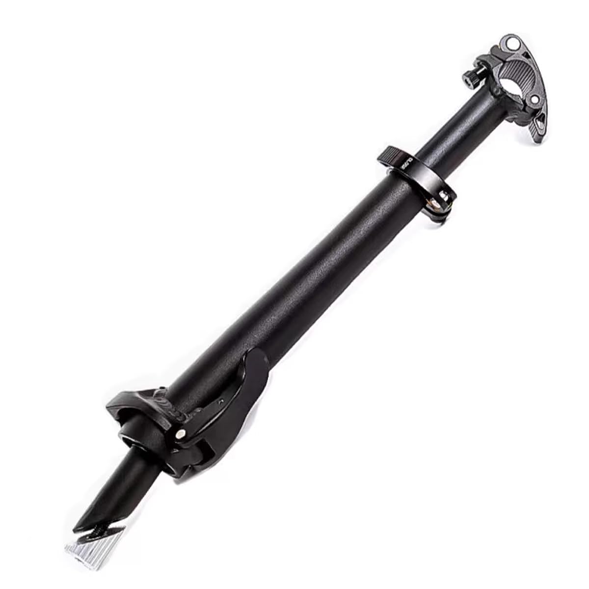 Left Folding Bike Stem 25.4mm with Teeth Adjustable Height Black