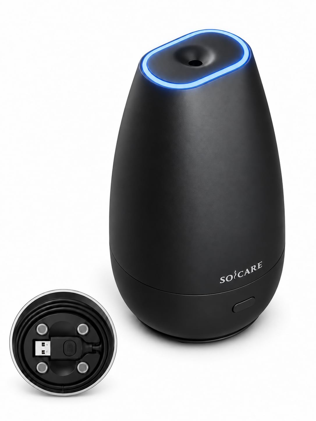 USB Portable Aromatherapy Diffuser, 7-Color LED, for Car & Office