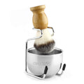 Shaving Brush Set for Men 3in1 Vegan Style Synthetic Badger Hair Shaving Brushes, Stainless Steel Shaving Stand +