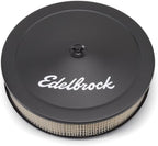 Edelbrock 1223 Pro-Flo Black Finish 3" Round Air Filter Element with 14" Diameter