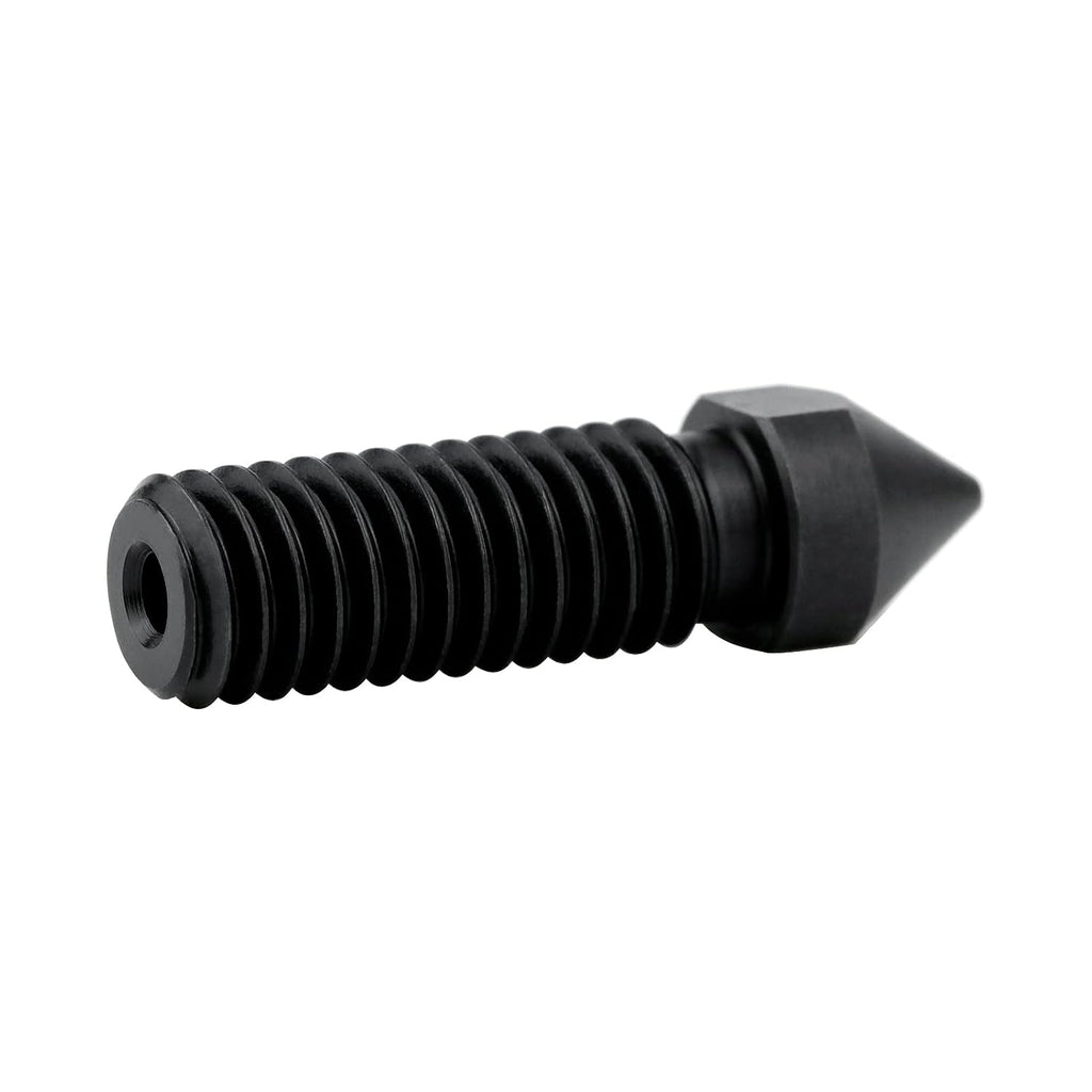 M6 High Temperature High Flow Hardened Steel Nozzle 0.4mm Compatible with 1.75mm 3D Printer Volcano Hotend Heat Block