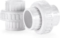 VYH 2" PVC Union Coupling Pipe Fitting,2" PVC Slip Union Schedule 40, PVC Adapter(Socket x Socket), built-in EPDM O-Ring, White （2 Pack）