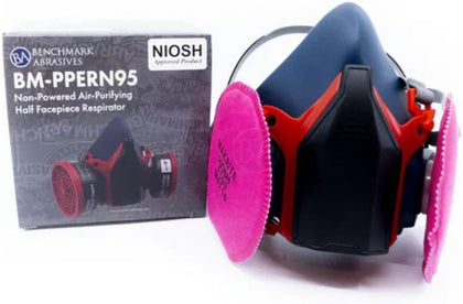 N95 Niosh Approved Half Mask Respirator Dust Mask for Construction, Cleaning, Workshop (PPERN95) - Medium