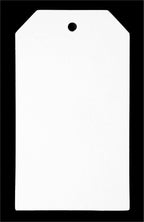 White Price Tags - 2" x 3.5" - 100 Pack - Paper Gift Tag