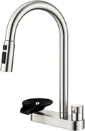 Kitchen Faucet with Pull Down Sprayer, Glass Rinser, Brushed Nickel