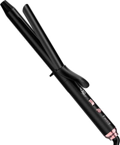 Long Barrel Curling Iron 1 Inch, Ceramic Curling Iron for Thin Hair, Infused Argan Oil & Keratin, Long Lasting
