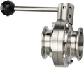 SS304 Stainless Steel Three-Clip Butterfly Valve