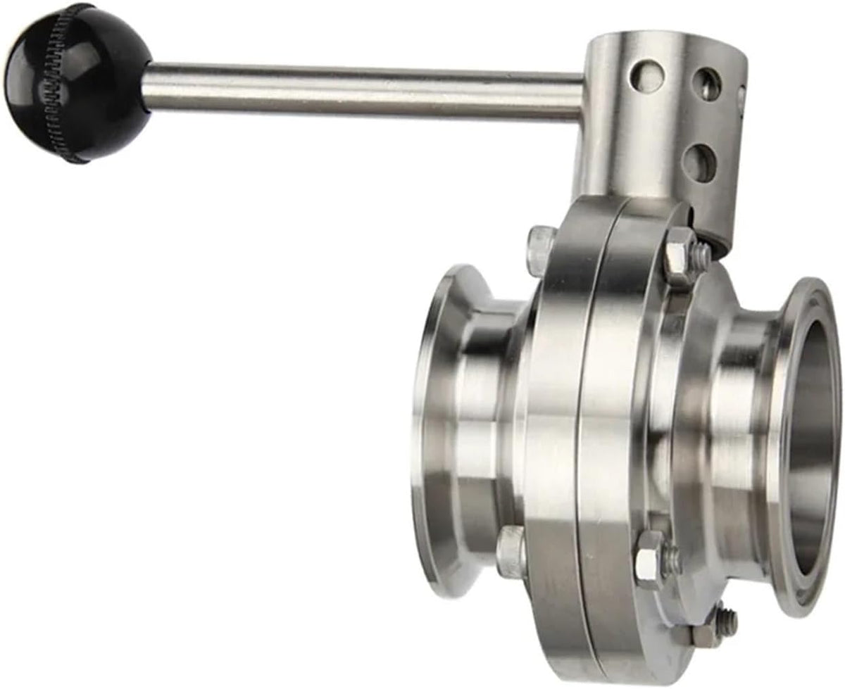 SS304 Stainless Steel Three-Clip Butterfly Valve
