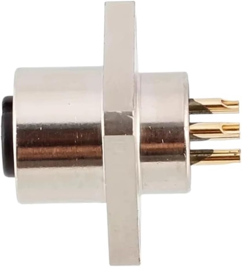 M12 Sensor Connector Solder Socket Panel Mount Waterproof 2 3 4 5 6 8 12 17pin M12 Square Socket Connector(Panel Mount_Male_100PCS+Above_4P-D Code)