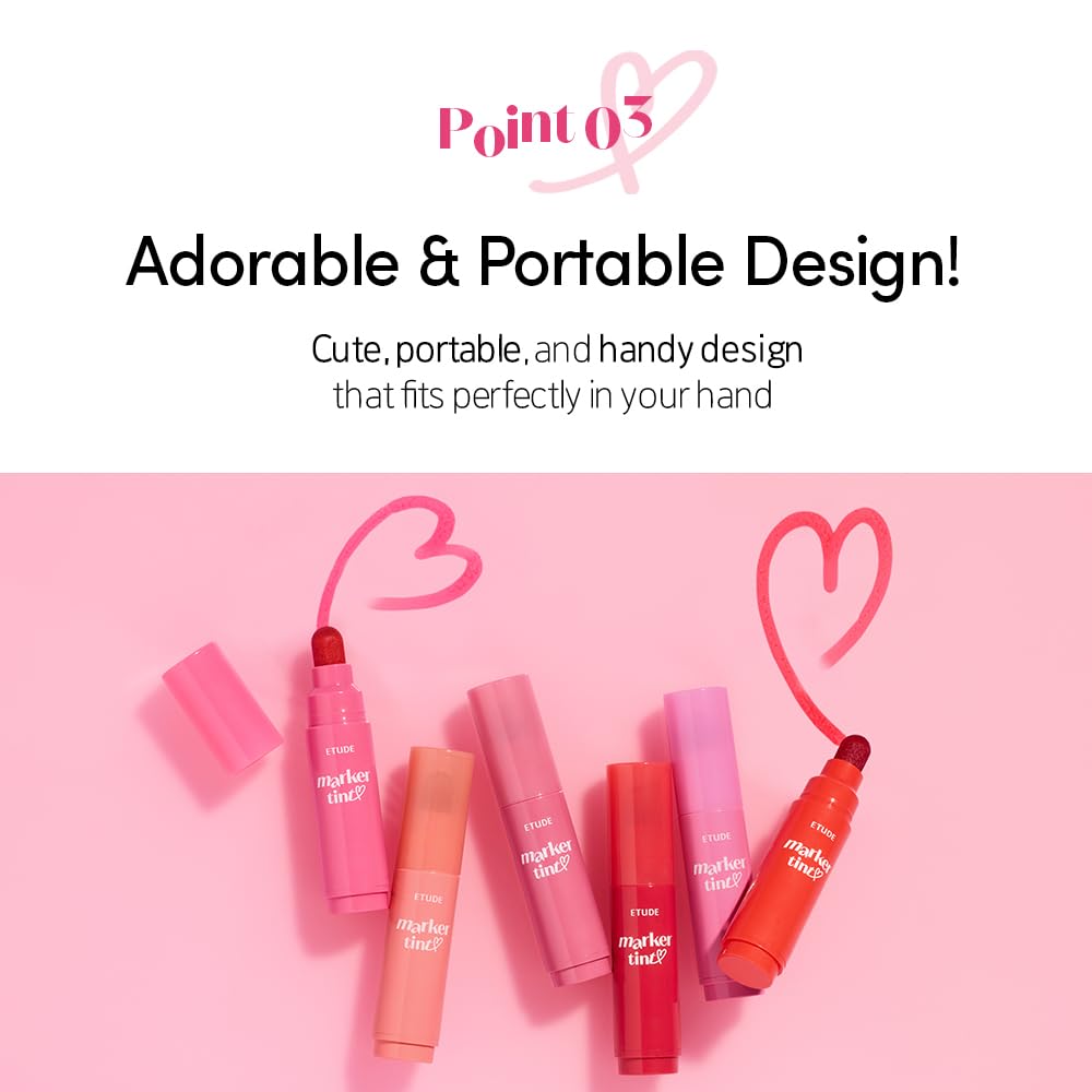 Dear Darling Marker Tint, #1 Raspberry Pop, Long-Lasting Lip Stain