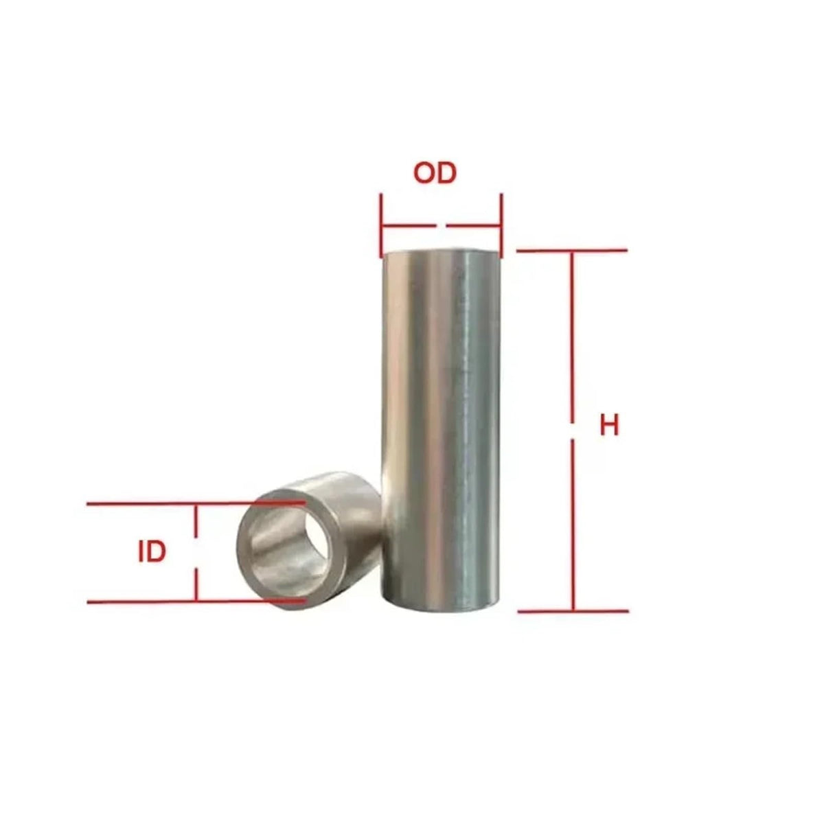 Linear Guide Rail 5-10Pcs ID 4mm OD5mm 5.5mm Steel Sleeve Shaft Bushing Spacer Bush No Thread Stainless Inner Guide(4x5x2.5mm-10pcs)